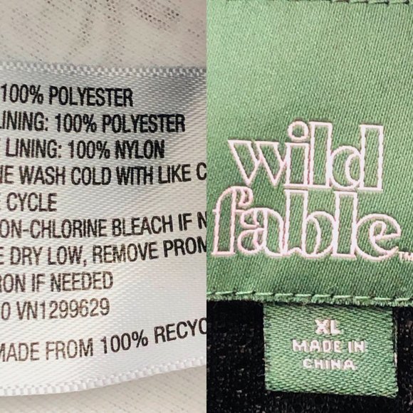 Wild Fable Plaid Cropped Windbreaker Jacket XL - Picture 7 of 8